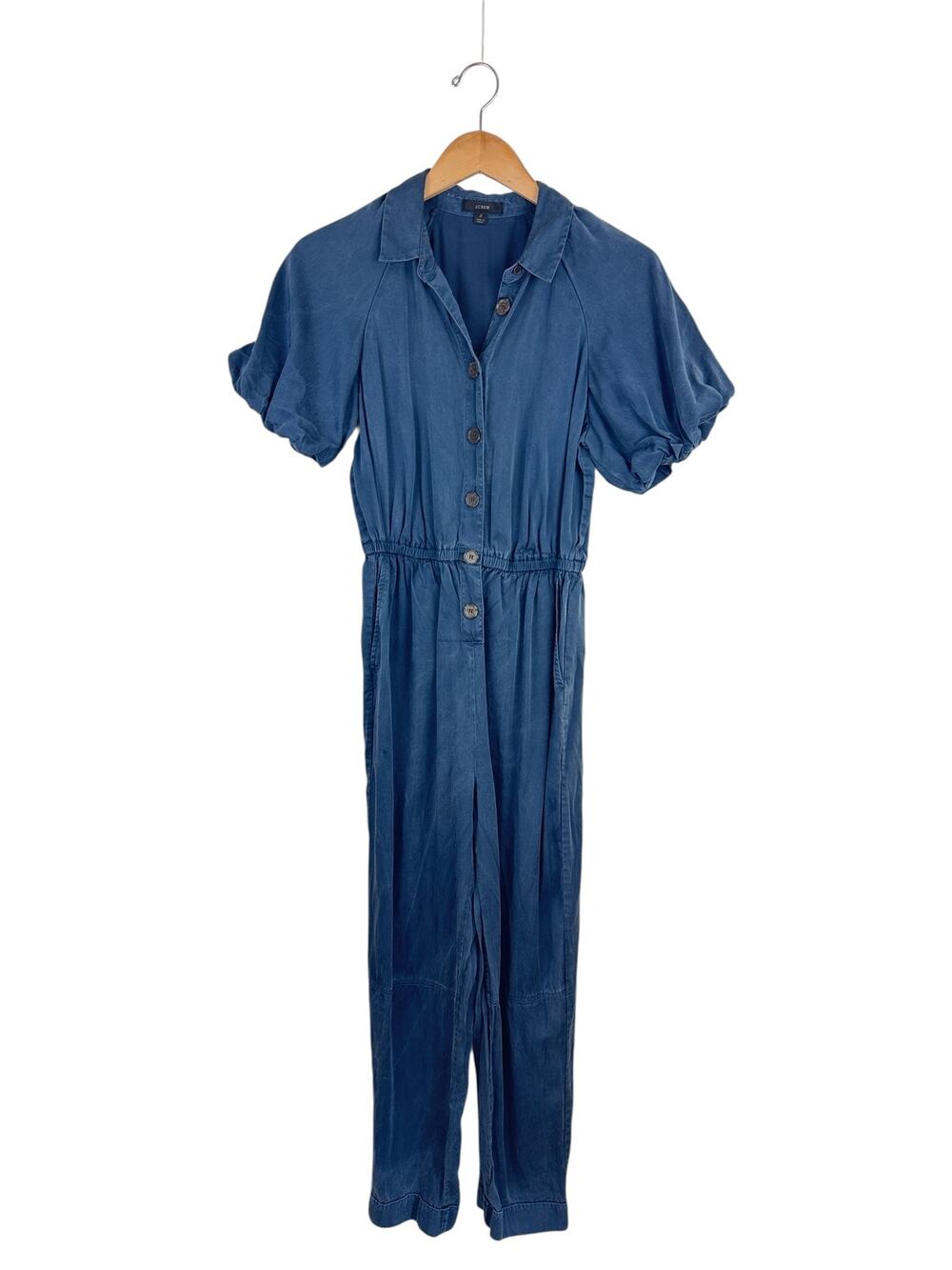 J. Crew Tencel Puff Sleeve Jumpsuit